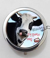 BlackKey Cow Animal 3-Compartment Decorative Pocket Gift Box Case Organizer for Pill, Color 1 -1474