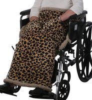 Heavyweight Wheelchair Blanket and Bag Set (Animal/Burgundy)