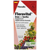 Floravital Iron & Herbs Yeast Free Flora Inc 23 oz Liquid
