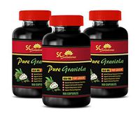 Digestive aid - GRAVIOLA Leaf Extract (650Mg) - Guanabana graviola Powder - 3 Bottles 300 Capsules