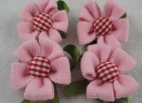 20pcs Fancy Wool Flower Appliques Craft Wedding Diy10 Color- (Pick Color) (Pink)