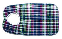 Essential Medical Supply Deluxe Plaid Bib with Vinyl Protective Barrier, 18 inch X 30 inch, 12 Count