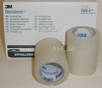 3M BLENDERM 2"x5Yd Clear Surgical Plastic/RC Airplane Hinge Tape 2-Pack 1525-2 LF Waterproof Hypoallergenic USA