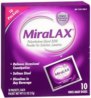 MiraLAX Powder Packets 10 Each (Pack of 2)