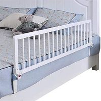 YIKEY-Bed Rails Bed Rail Safety Assist Handle Bed Railing for Elderly & Seniors, Adults, Children Guard Rails Folding Assistance Devices, Bracket Height: 10cm/15cm/20cm/25cm (White Beech Wood)