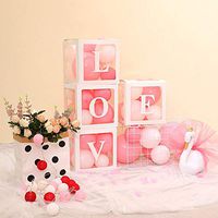 FLOGZONE Creative Birthday Surprise Box 4 Piece Set Transparent Balloon Box Balloon Box