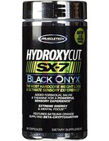 MuscleTech Hydroxycut SX-7 Black Onyx, Extreme Energy and Hardcore Weight Loss, 80 Capsules