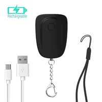 [All-New 2019] Safesound Personal Alarms for Women, JWISLAND Rechargeable Self-Defense Keychain Personal Alarm with 3W Ultra Bright LED Light 130db Siren (Black)