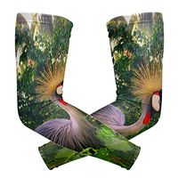 LEVEIS Wildlife Tropical Bird Arm Sleeves UV Protection for Men Women Sunblock Protective Gloves Running Golf Cycling Driving Long Arm Cover 1 Pair