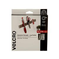 VELCRO Brand Industrial Fasteners Low Profile Thin Design | Professional Grade Heavy Duty Strength Holds up to 10 lbs on Smooth Surfaces | Indoor Outdoor Use, 10ft x 1in, Tape