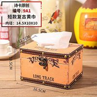 T-ZJHC European Tissue Box Living Room Coffee Table Household Paper Box Napkin Paper Box Cute face Paper Box, Short Paragraph 9A1