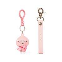 KAKAO FRIENDS Official- Figure Key ring Compatible with AirPods Silicone Case (Apeach)