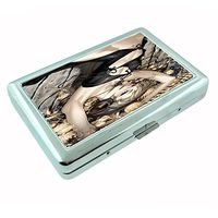 Perfection In Style Silver Cigarette Case Metal Wallet Anime Design D008