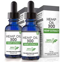 Hemp Oil for Pain, Anxiety & Stress Relief - 600mg (2 Pack) - 100% Organic Hemp Extract Drops - Natural Anti-Inflammatory, Joint Support Helps with Better Sleep & Mood - Grown and Made In USA - 2 btls