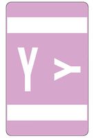 Smead AlphaZ ACCS Color-Coded Alphabetic Labels, Letter Y, Lavender, 100 Labels per Pack (67195)