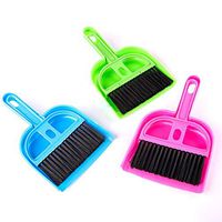 guohanfsh Mini Cleaning Brush and Dustpan Set Desktop Sweep Broom for Computer Keyboard Desktop Car Table Cats Dog Pets Random Color