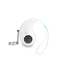 Canjie 2019 Personal Alarm for Women and Kids,140DB Rechargeable with Led Light and Compass.Emergency Self-Defense Security Alarm Keychain.(White)