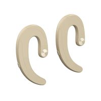 Wireless Headphones Non Ear Plug, 2018 New True Wireless Earbuds Noise Cancelling Handsfree Headset with Microphone for iPhone and Android Smart Phones (Yellow)