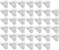 Set of 240 Appetizer Forks - 3 Tong 4.5" Plated Plastic Silver Disposable Forks (240)