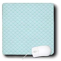3D Rose"Pretty Light Blue and White Small Diamond Damask" Matte Finish Mouse Pad - 8 x 8" - mp_215626_1