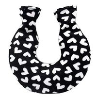 1.6L Neck/Shoulder Hot Water Bottle Water-Filled Bag & Villus Cover, Black