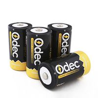 Odec Rechargeable D Battery, 4-Pack 10000mAh Deep Cycle NiMH Battery Pack