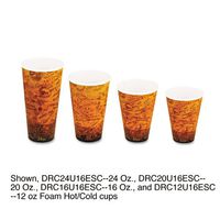 Dartamp;reg; Foam Hot/Cold Cups, 16 OZ, Brown/Black, 1000/Carton