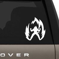 A-B Dragon ball Z GOKU SAIYAN ANIME Vinyl Decal Sticker for Car/Van, Truck, Macbook, Laptop, Wall/Window Door 5.7 inches tall, GB-1106. by Traders