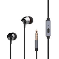 Sport Earphone, Roadwi in-Ear Headphone with Ceramic Housing, Stereo Earbuds, 3.5mm Wired Stereo Noise Isolating Earbuds for All Smartphones Like iPhone Samsung, MP3 Players, Laptops, Tablets（Black）