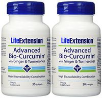 Life Extension Advanced Bio-curcumin with Ginger and Turmerones 30 Softgels (2-Pack)