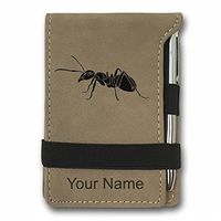 Mini Notepad, Ant, Personalized Engraving Included (Light Brown)