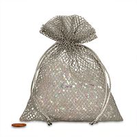 Gray Diamond Mesh Bags 5" X 7" | Quantity: 12