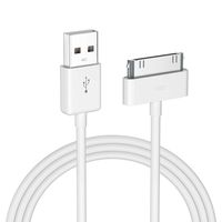 POWERADD Apple Certified iPhone 4 4s 3G 3GS iPad 1 2 3 iPod Touch Nano 30 Pin Charger USB Sync Cable Charging Cord Dock Adapter Data 4 Feet White