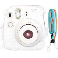 SAIKA Protective Crystal Case for Fujifilm Instax Mini 9 / Mini 8 / Mini 8+ Instant Camera with Adjustable Shoulder Strap- Transparent1
