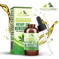 Organic Hemp Oil Drops 10,000mg, 100% Natural Hemp Extract, Anti-Anxiety, Anti-Stress and All Natural Sleep Aid, Rich in Omega 3, 6 and 9 Fatty Acids for Skin, Hair & Heart Health, Vegan Friendly