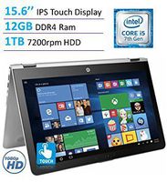 2017 HP Envy x360 15.6" Touchscreen 2-in-1 IPS FHD (1920 x 1080) Laptop PC | Intel Core i5-7200U | 12GB DDR4 RAM | 1TB HDD | Backlit Keyboard | Bluetooth | HDMI | B&O Play | Windows 10