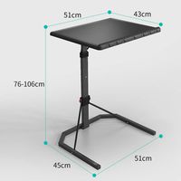 Folding Side Table Overbed Table,Portable Mobile Laptop Table Computer Desk Adjustable Laptop Stand Tray Bedside Table for Sofa -a