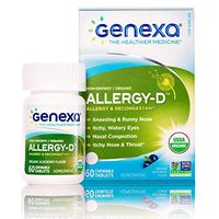 Genexa Allergy-D – 60 Tablets | Certified Organic & Non-GMO, Physician Formulated, Homeopathic | Multi-Symptom Allergy Relief Medicine