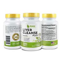 Maxx Herb Liver Cleanse Plus, All Natural 13 Herbs (240 Tablets 4-8 Week Supply) Supports Liver Cleanse, Detox, Better Sleep, Skin and Lungs - with: Dandelion, Cayenne, Ginger, Licorice Root & More