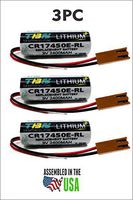 3PC GE Fanuc CR17450E-RL, A02B-0200-K102,PLC Replacement Battery 3.0V PLC
