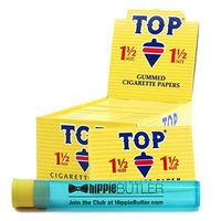 Top 1 1/2 Rolling Papers (24 Packs/Box) with Hippie Butler KewlTube