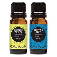 Edens Garden Breathe Easier & Fighting Five Essential Oil Synergy Blend, 100% Pure Therapeutic Grade (Highest Quality Aromatherapy Oils), 10 ml Value Pack
