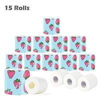 PsemesP Toilet Paper, 15 Count, 3-Ply Ultra Soft Absorbent Tissue