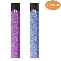 [2 Pack] JUUL Skin | Purple Glitter and Navy Blue Glitter for Juul | Juul Skin | Juul Wrap | Juul Sticker