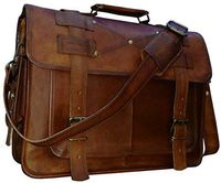 Cuero 16 Inch Retro Buffalo Hunter Leather Laptop Messenger Bag Office Briefcase College Bag (dark brown)