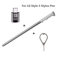 BSDTECH Stylo 5 Stylus Pen Replacement Part for LG Stylo 5 Q720 Q720MS Q720PS Q720CS LCD Touch Pen with C-Type Adapter+Eject Pin (Sliver)