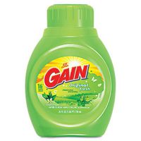Gain Liquid Laundry Detergent, Original Fresh, 25oz Bottle - six bottles of detergent.