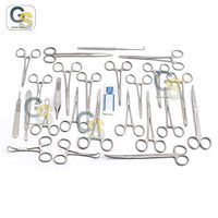 G.S 73 PCS Set Spay Instruments Forceps Scissors Veterinary Pack !Scalpel Blades !Scalpel Handle Best Quality