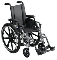 Viper Wheelchair with Flip Back Removable Arms, Desk Arms, Swing Away Footrests, 12" Seat