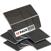 SlipToGrip" Non Slip Furniture Pad Grippers - Stops Slide - Multi Size (12 Pads) - Make 4", 1", 2", etc.- Pre-Scored Multiple Sizes - 3/8" Felt Core - Anti Slip - No Nails, No Glue.